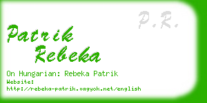 patrik rebeka business card